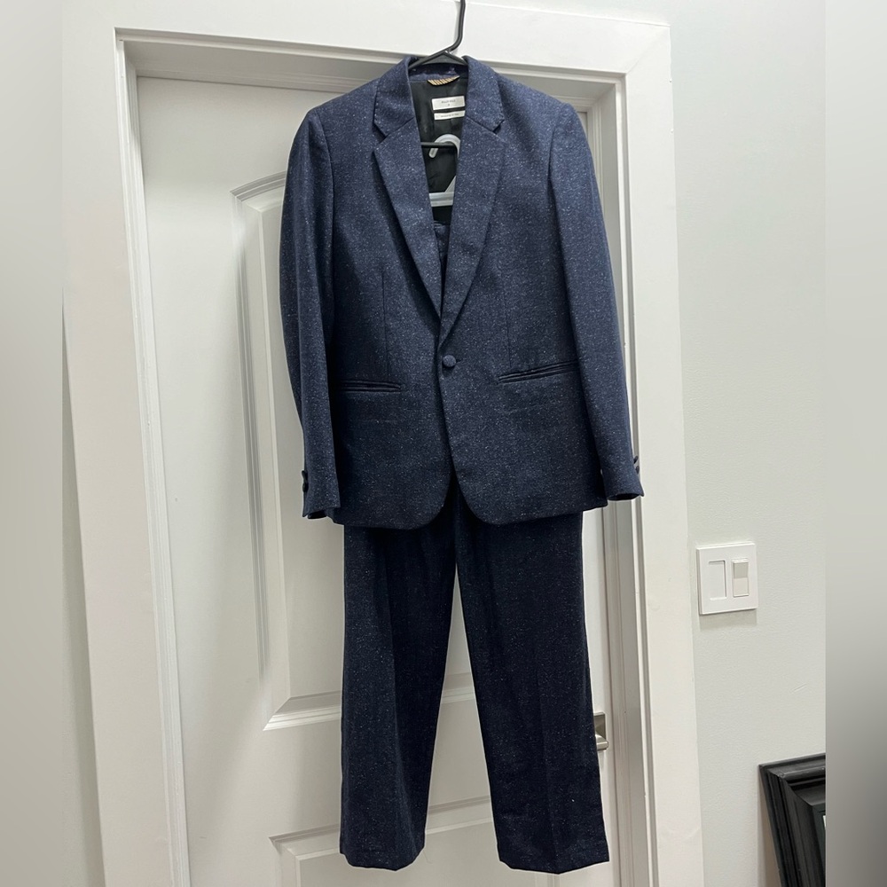 Billy Reid Women’s Navy Donegal Wool Silk Suit Size 4 NWOT